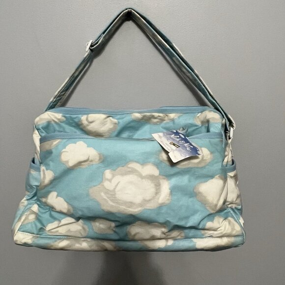 Nick & Nora Bag Clouds In A Blue Sky Weekender Tote w/Changing Pad RARE - Picture 5 of 15